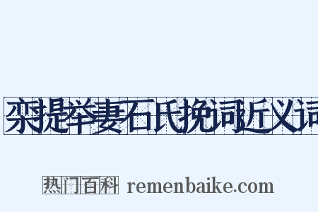 栾提举妻石氏挽词近义词是什么意思的图片